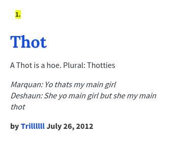 thot urban dictionary